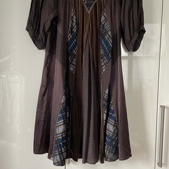BCBGMAXAZRIA Multi colored Dress in Brown/Gold/Blue Size-Small/fits M/L NWT - Picture 13 of 13